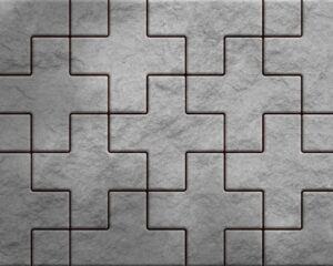 A City concrete tile with a cross pattern.