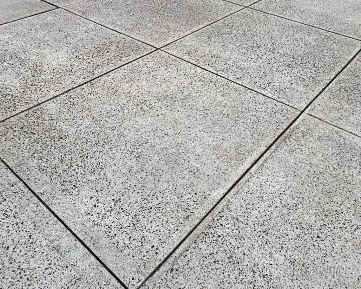 A close up view of a concrete floor.